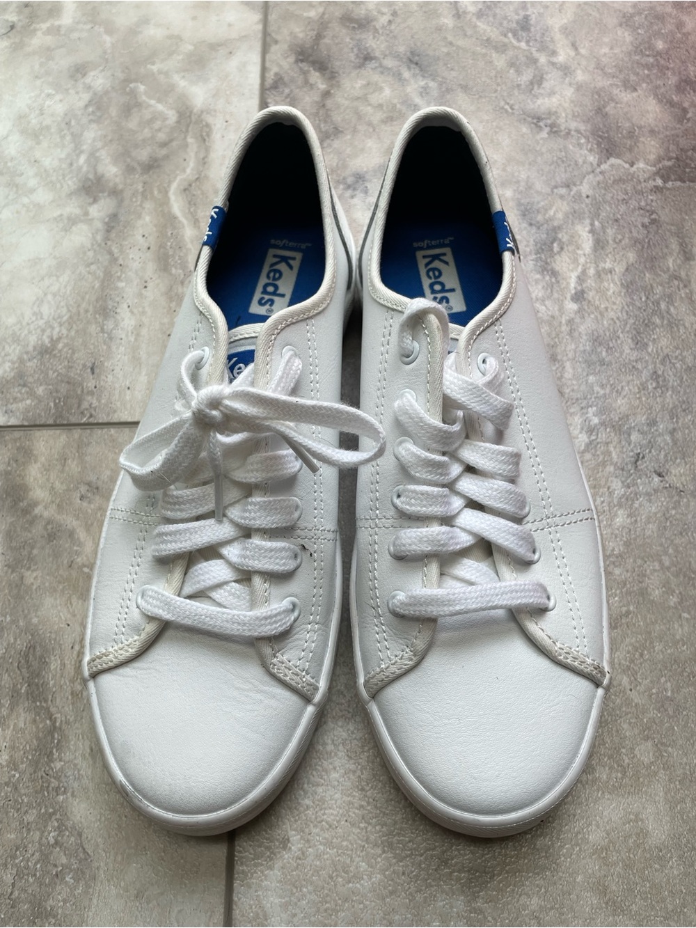 Keds White Low-Top Leather Sneakers